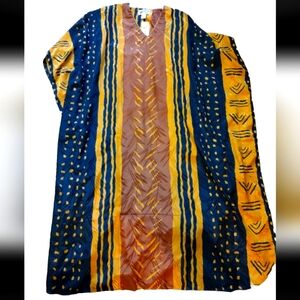 African Art Free Size Poncho Dress